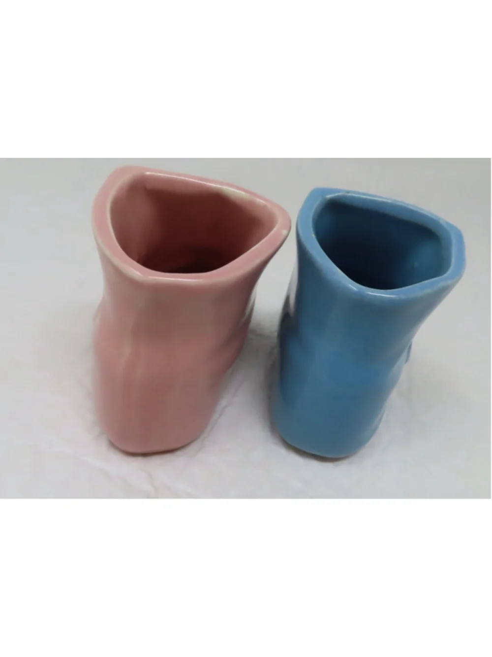 Gender Reveal Ceramic Glazed Baby Boots Planters